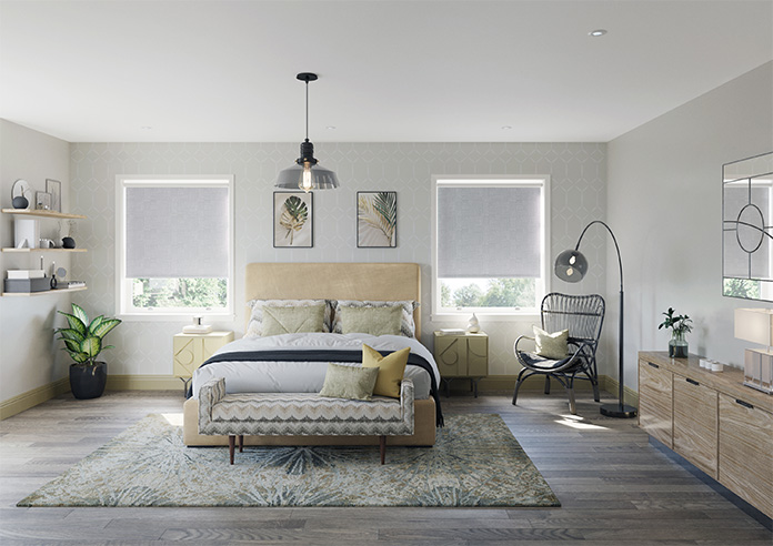 Irregular Tiles, Classic Grey - Roller Blind - Image 8